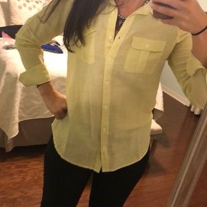 NWT Banana Republic Linen Soft Wash Button Up